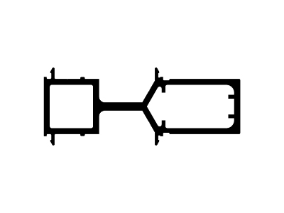 Acople tubular reforzado
 ( Jxx= 96,1 cm4 )

